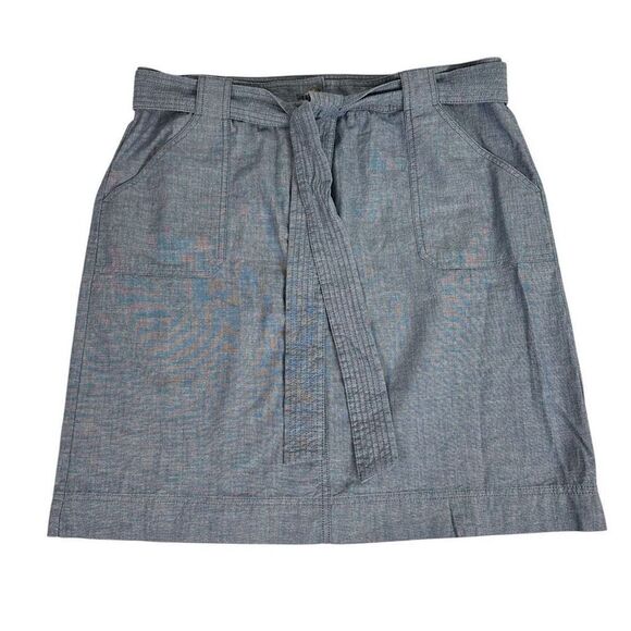 Talbots Tie Waist Utility Skirt size 16 Chambray - Picture 6 of 8